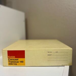 Vintage Kodak Carousel Transvue 140 Slide Tray w/ Box & Instructions